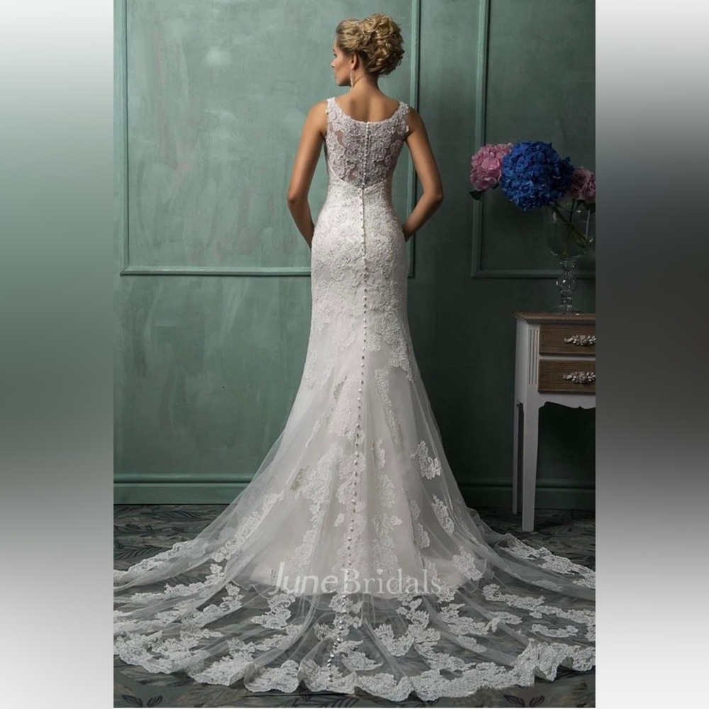 Mermaid court train wedding dress
